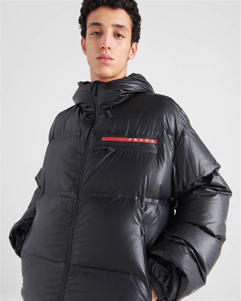 prada quilted coat nylon black|conscious Prada puffer jacket.